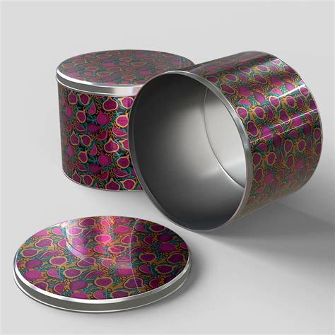 decrotive metal boxes|decorative metal round containers.